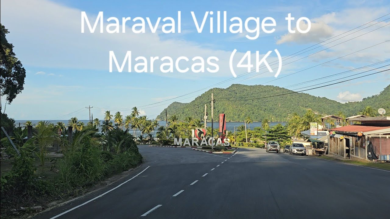 Driving in Trinidad & Tobago - Maraval Village to Maracas [Trinidad] (4K)