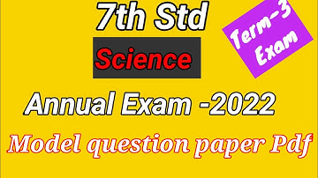 7th science term3 Exam 2022 model question paper pdf English medium_7th science Annual Exam 2022