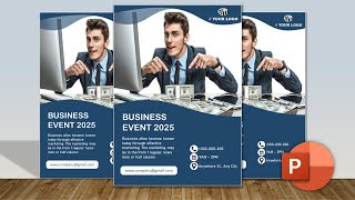 Custom Events Poster Template Design in PowerPoint
