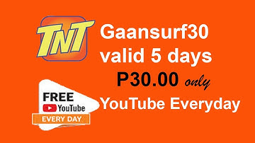 How to Register Gaansurf30 | Talk N Text | YouTube Everyday for 5 days