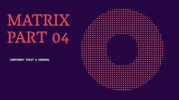 MATRIX (Conformable Matrix)