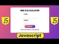 How To Make A BMI Calculator Using HTML CSS &amp; JavaScript