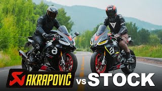 Akrapovic Race vs. Stock Exhaust - Aprilia RS660