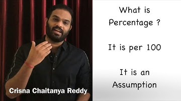 Percentages - Introduction | Crisna Chaitanya Reddy | CREATE U app | Aptitude Unlimited
