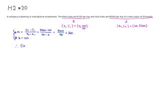 How to Find Cost Function & Average Cost Function (M108 H2 #20)