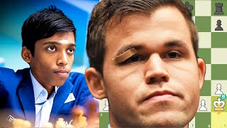 Prodígio Indiano Desafia Magnus Carlsen com Sacrifício Duplo de Peões no Norway Chess 2024!