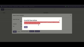 Stock Checklist - Import Checklist Through CSV/XLS Odoo
