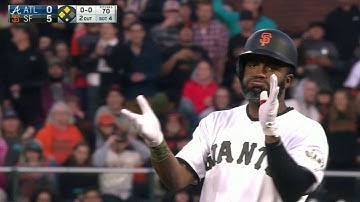 ATL@SF: Span slashes RBI double down left-field line