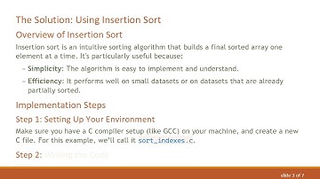 How to Sort Indexes of an Array in C Using Insertion Sort