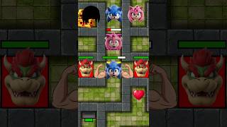 NEW SONIC MAZE CHALLENGE - Sonic x Amy With 2 Bowser: Who Will Win ? #sonicthehedgehog