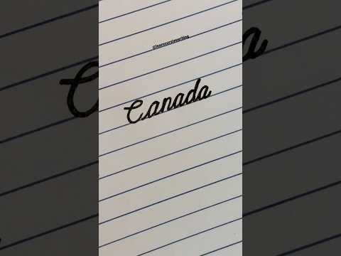 How To Write Canada In Cursive Like Subscribe Cursivewriting Calligraphy Shorts Canada Country 