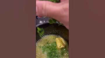 Homemade fish sauce butter and lemon and fresh herbs😋 #viralvideo #trending #asmr #shortsvideo