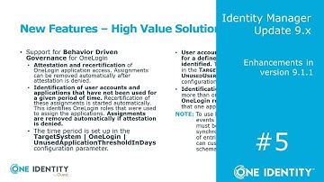 Identity Manager | Update 9.x #5 | Enhancements in version 9.1.1