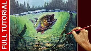 Tutorial : How to Paint Rainbow Trout Fish in Acrylics / JMLisondra