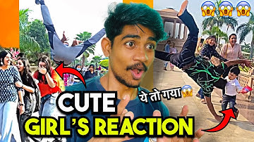 Cute Girl’s Reaction 😍 Backflip Reaction 🔥 #hyperhookaashish