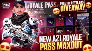 😱 NEW A21 ROYAL PASS MAXOUT FREEREWARDS ROYAL PASS GIVEAWAY screenshot 2