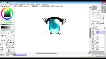 How to color eyes Paint Tooi Sai (Using Mouse)