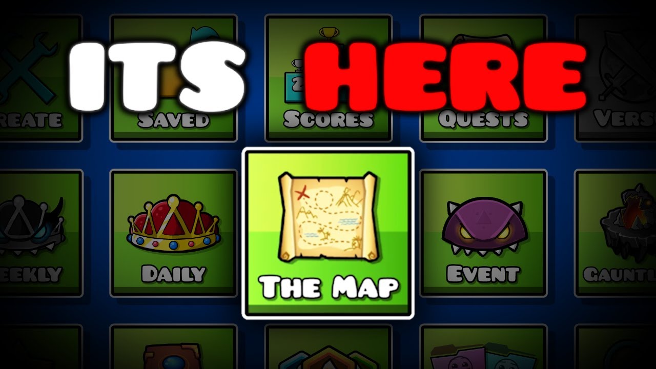 Playing THE MAP in Geometry Dash! - YouTube