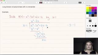 Long division of polynomials  no remainder