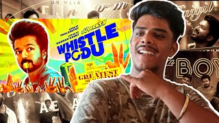 Whistle Podu Lyrical Video | The Greatest Of All Time | REACTION | @VRSTUDIOS88416