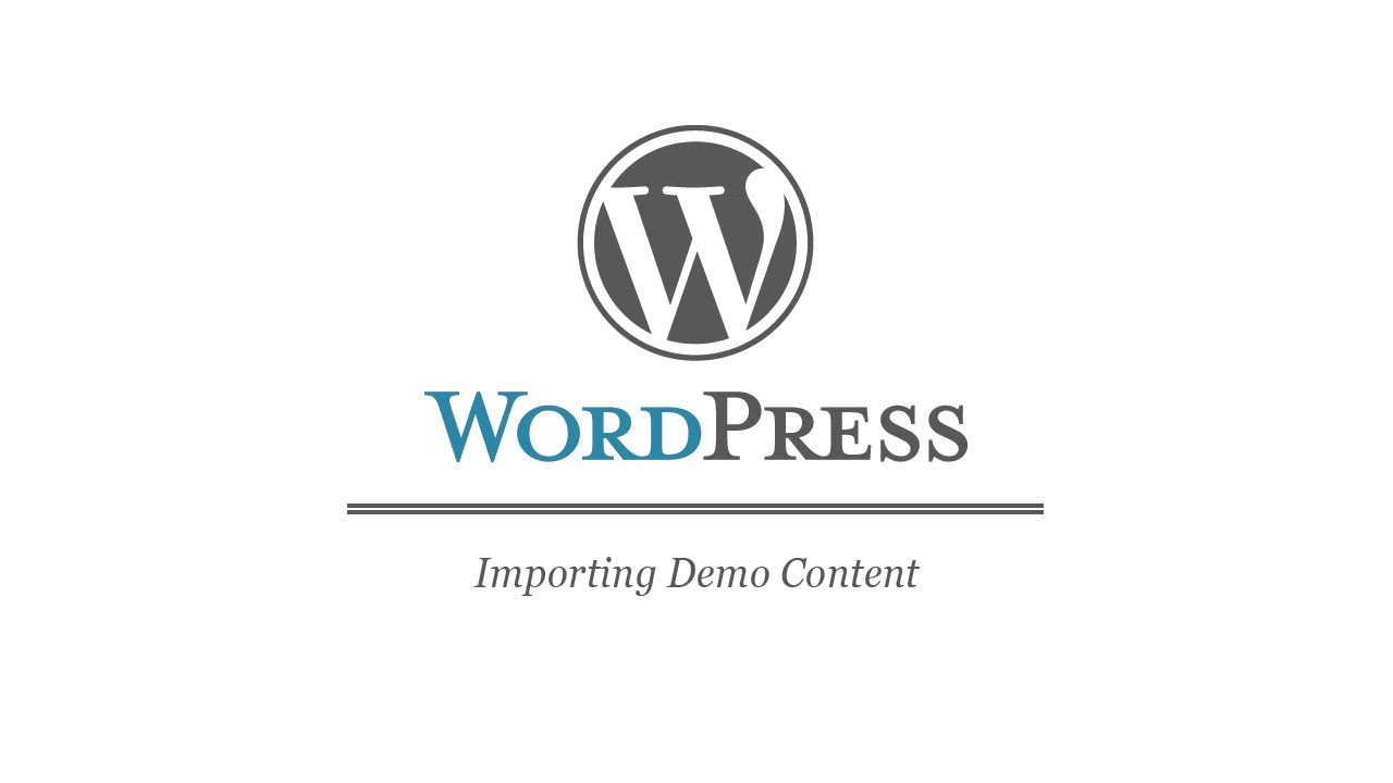 Import content. WORDPRESS examples. THEMEGRILL Demo Importer лого.