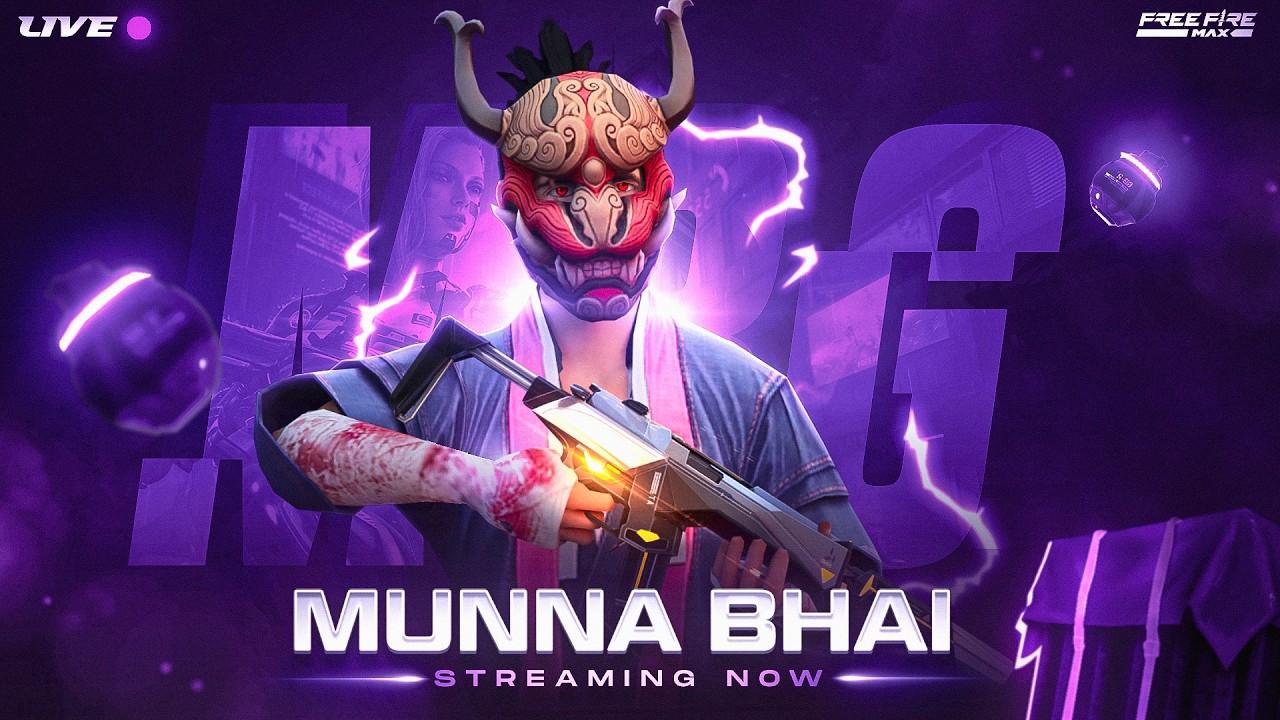 Grandmaster  Live Rank Push ❤️-  Free Fire Telugu Live  - Munna Bhai 