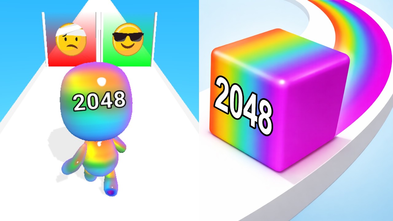 Jelly Run 2048 Vs Man Runner 2048 | Walkthrough Max Gameplay | New Update