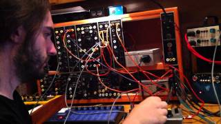 Christopher Jon making some modular synth patches for the new MKIO record