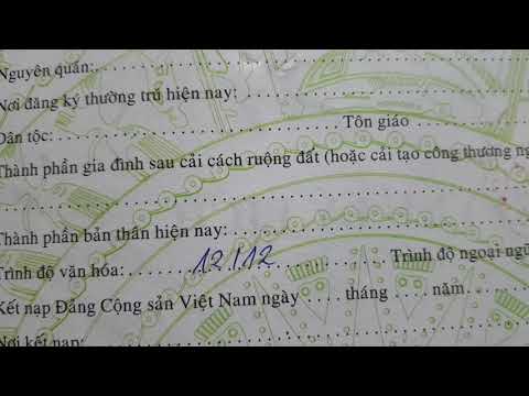 Video: Cách điền Giấy Chứng Nhận Thành Phần Gia đình