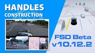 Tesla FSD Beta 10.12.2 handles construction, makes other mistakes