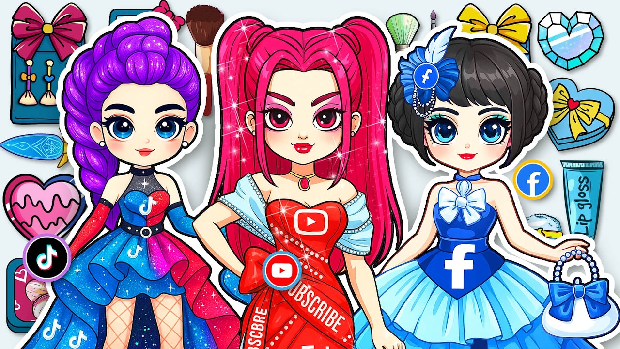 🎀Paper DIY🎀 KPOP DEMON HUNTRIX Skincare + Makeup Blind Bag| RESCUING Social Media Princess