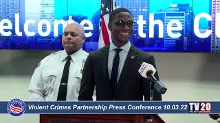 Department of Safety Violent Crimes Partnership Press Conference 10.03.22