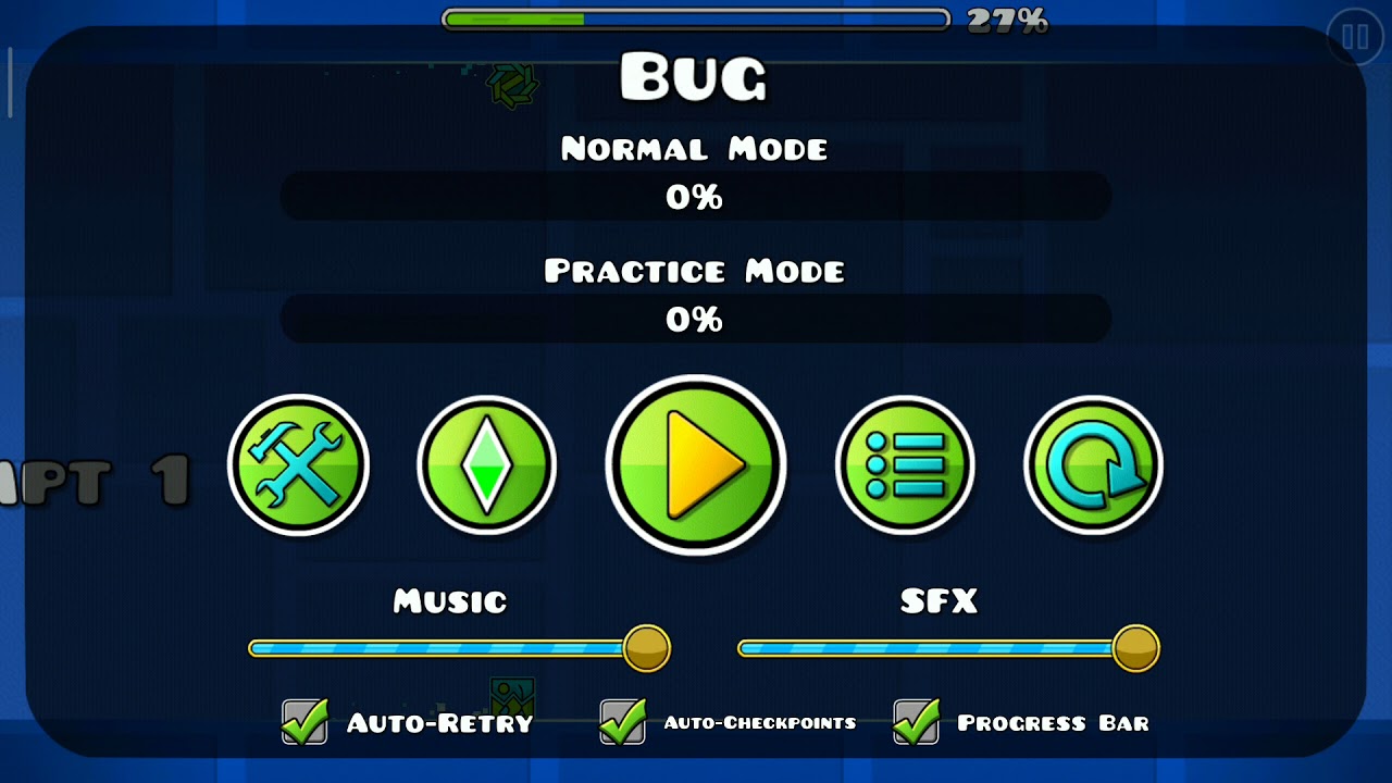 Bug geometry dash - YouTube