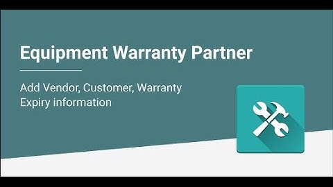 Odoo Apps - Equipment Warranty Partner | Odoo 15