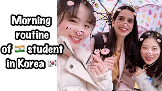 STUDENT MORNING ROUTINE IN KOREA (video in Hindi)