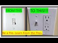 FULL INSTALL Adding bathroom Receptacle From Switch to Switch/Receptacle