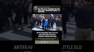 Antifa thugs caught on video harassing a little old lady who was simply trying to go about her day.