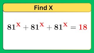 A Nice Math Olympiad exponential equation | Olympiad Math | Find X