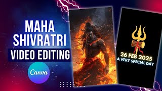 Maha Shivratri 2025 special status video editing in Canva tutorial screenshot 2