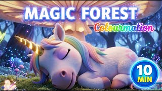 Magical Glowing Forest Unicorn Enchanted Lullaby For Bedtime 4K Fantasy World