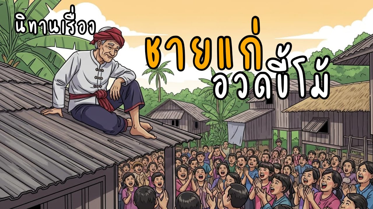 ชายแก่อวดขี้โม้ สร้างเรื่องขึ้นว่าตนเก่ง #นิทานพื้นบ้าน #นิทานก่อนนอน #เรื่องเล่าก่อนนอน #นิทานสอนใจ