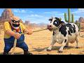 Thief Story in Farm for kids | Old macdonald had a farm story| police rescue animals 👮♂️