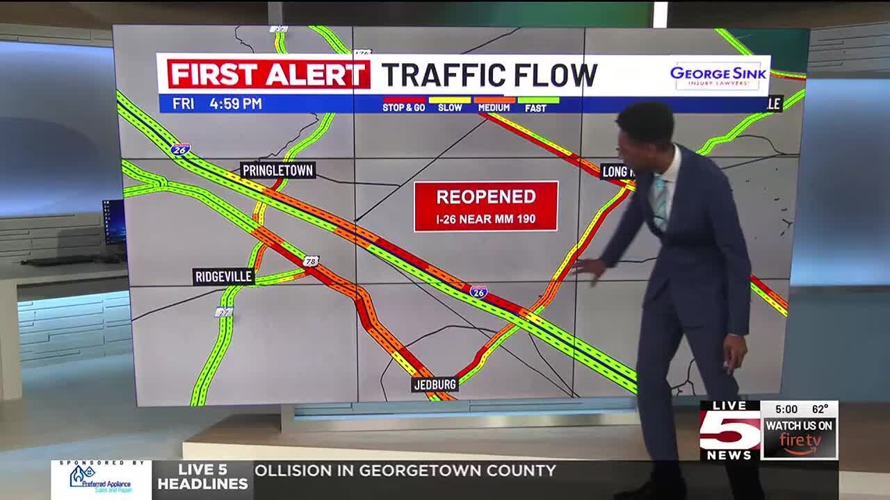 VIDEO: All I-26 lanes back open after tanker truck crash, congestion ...