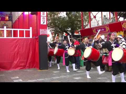FINAL　琉球國祭り太鼓1　2017長崎燈會（ランタンフェスティバル）新地中華街湊公園会場　20170211 170556