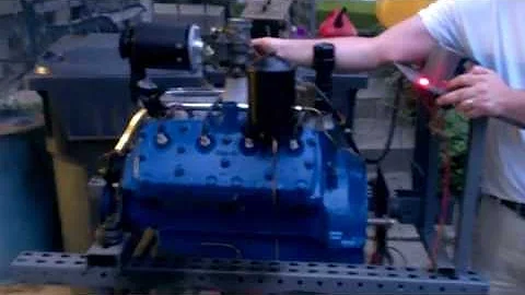 59AB flathead on test stand, starting