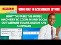 How to enable the mouse magnifier to zoom in and zoom out without downloading any software