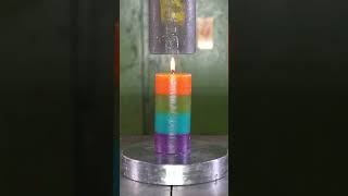 Crushing Candles And Crayons With Hydraulic Press 🤩😱 #Hydraulicpress #Crushing #Satisfying #Asmr