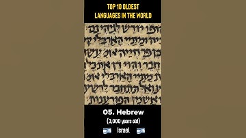 TOP 10 - Oldest Languages in the World