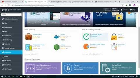 Install Plesk in DigitalOcean Part 6: Overview of Plesk backend after installing the WordPress