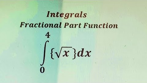 Definite integral of Fractional part function(Part14)